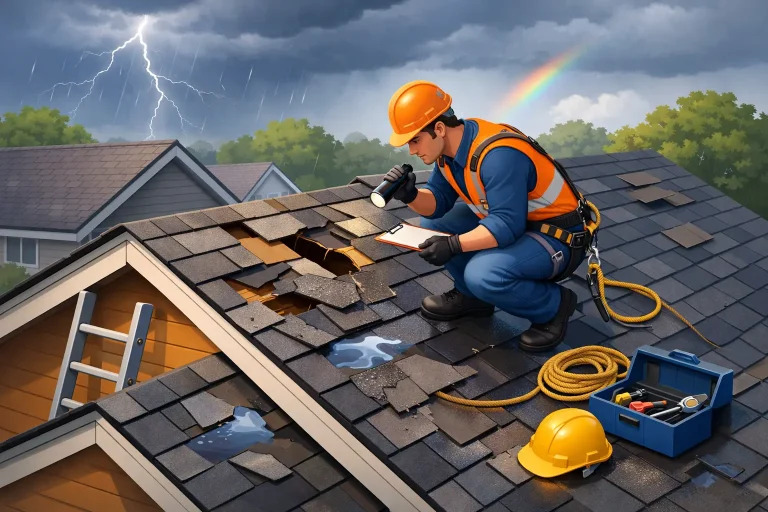 How to Inspect Storm Damaged Roofing Safely