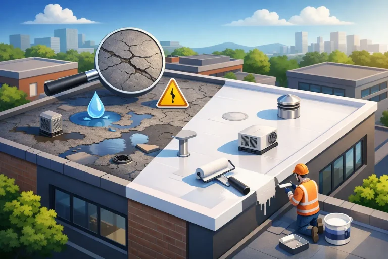 When Should Flat Roofs Be Recoated? Key Signs